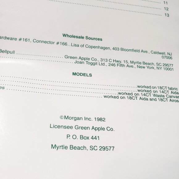 Melbourne & Perth Cross Stitch Pattern Leaflet 534 Green Apple 1982 Easter - Picture 5 of 10